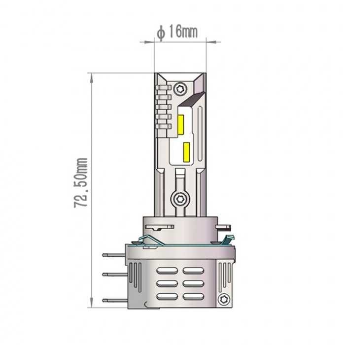 Диодни крушки A8 H15 36W