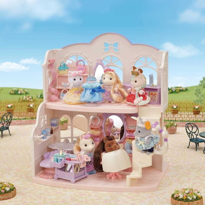 Фризьорски салон комплект с аксесоари Sylvanian Families с пони