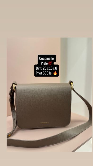 Genti Furla sau posete Coccinelle, noi, originale, piele, din Italia