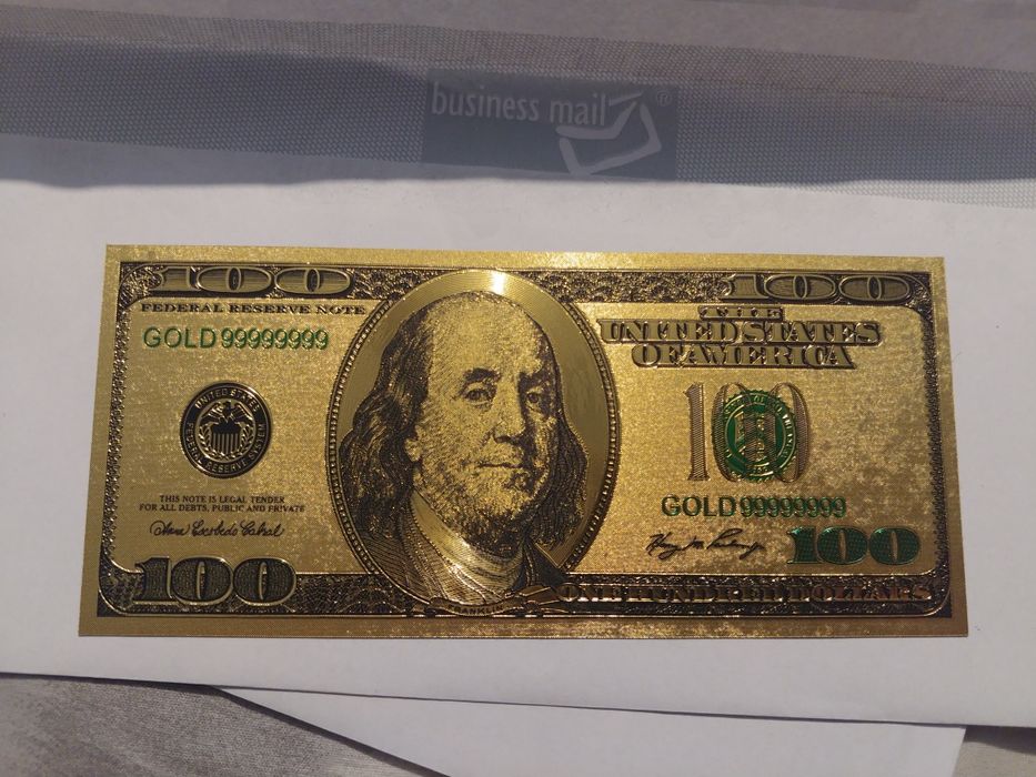 Bancnote placate cu foita de aur pur