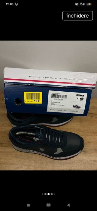 Sneakersy US Polo Assn noi 41