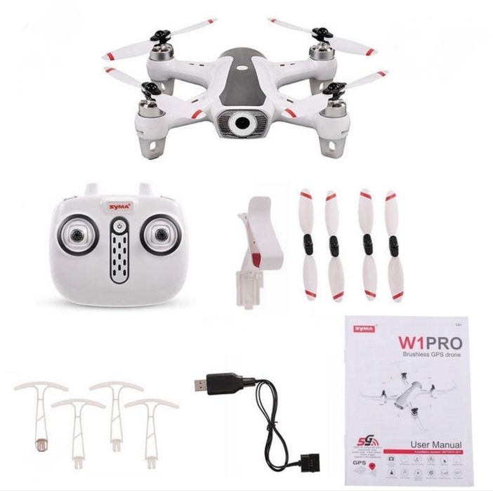 Квадрокоптер Syma W1 Pro GPS — камера, 5G, полный комплект
