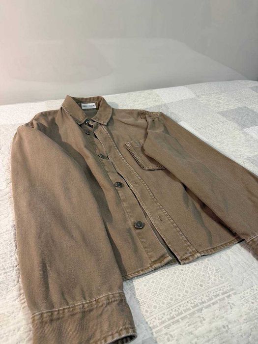 Яке тип риза свободна кройка с джоб и копчета ZARA / M