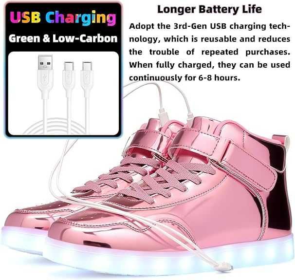Дамски обувки с LED подсветка