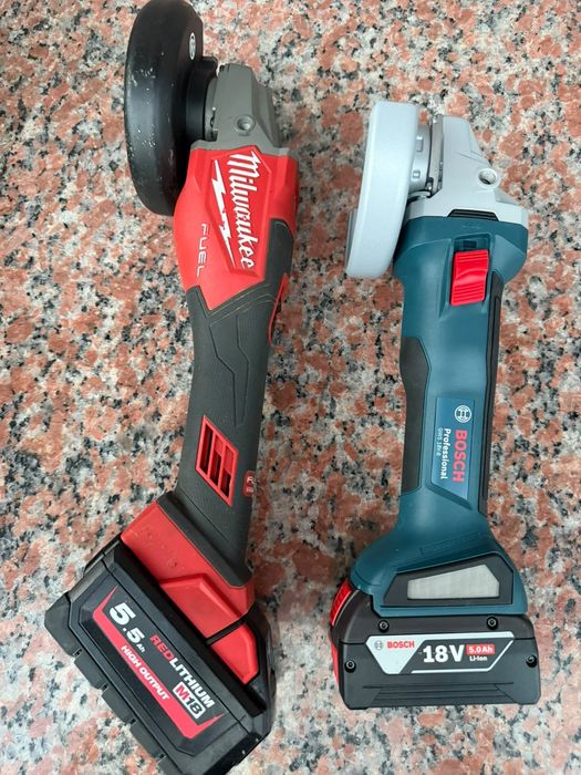 Milwaukee ,Bosch polizor pe acumulator