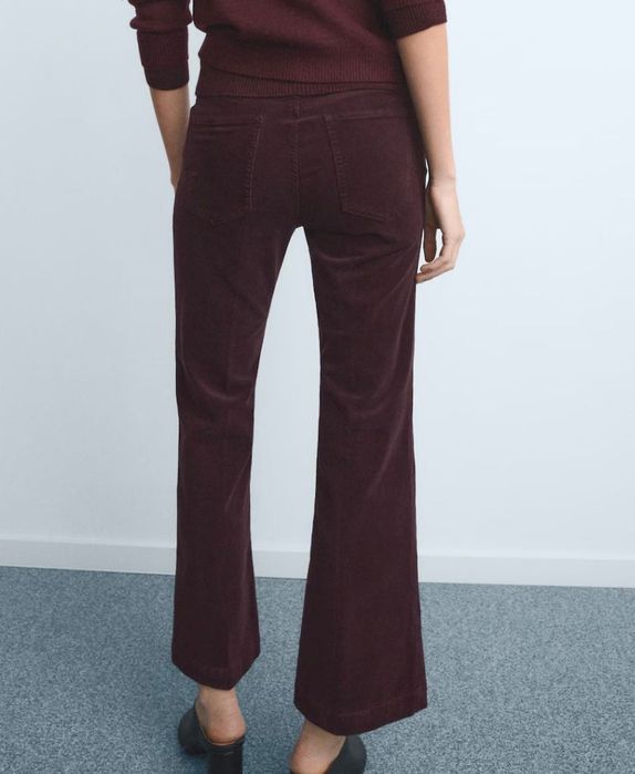 Mango джинсы flare бархатные с этикеткой