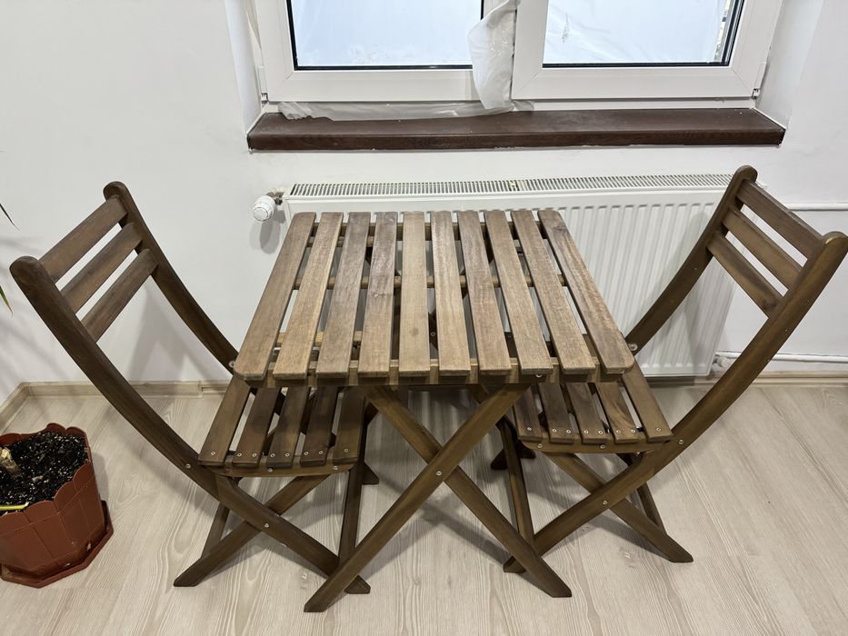 Masa pliabila de gradina si 2 scaune Ikea