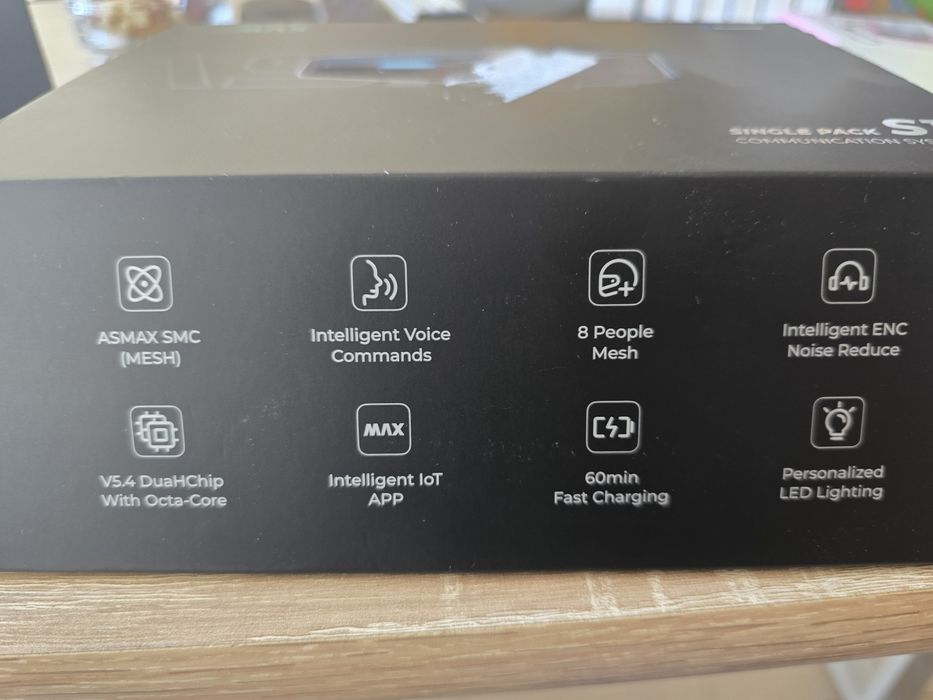 S1 Мотоциклетни Bluetooth слушалки с интелигентно гласово управление,