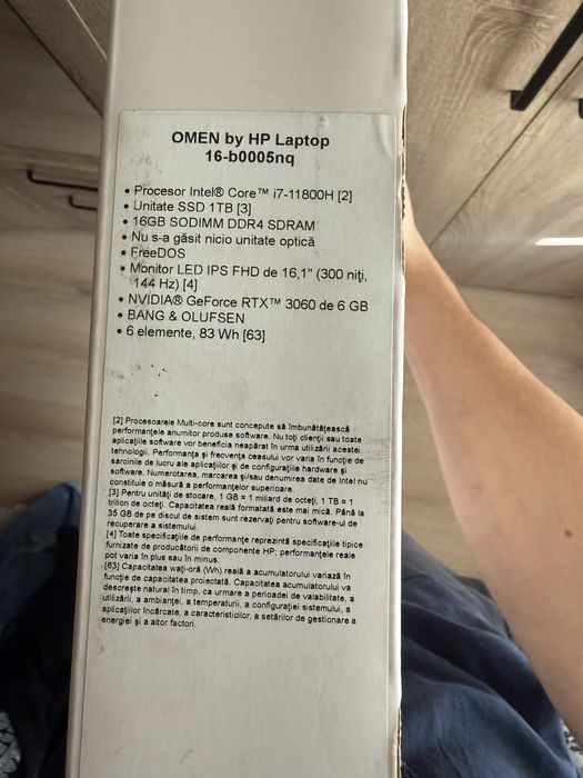 HP OMEN 16 i7 11th rtx3060 6gb
