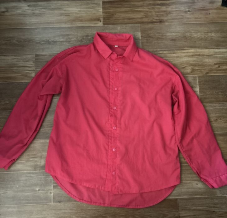 Малиновая рубашка 100% хлопок