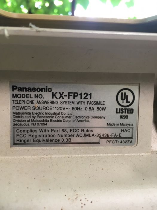 Факс , телефон , секретар KX-FP121