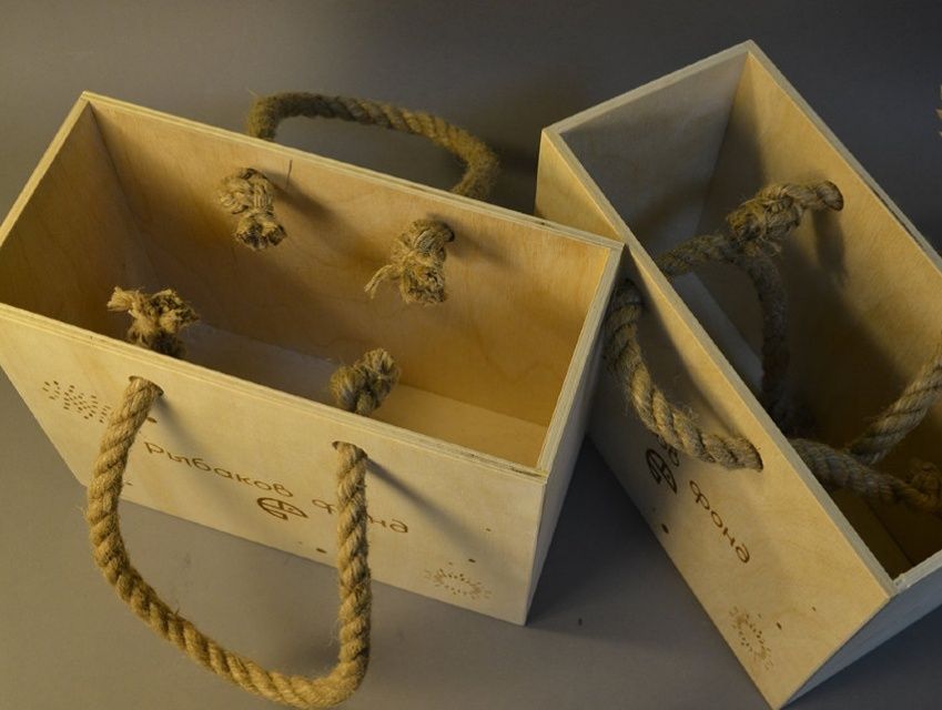 Подарочные деревянные пакеты