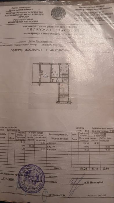 2 болмелі уй сатылады
