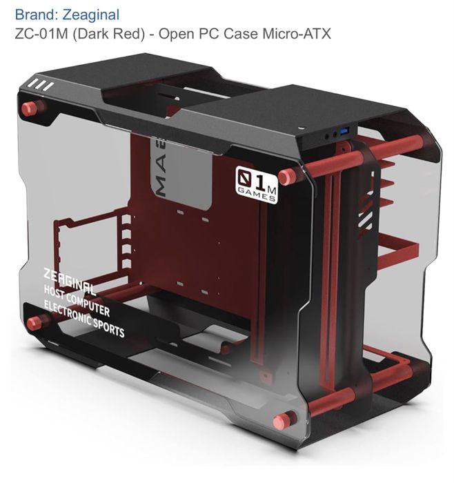 Carcasa pc Zeaginal ZC-01M Dark-Red