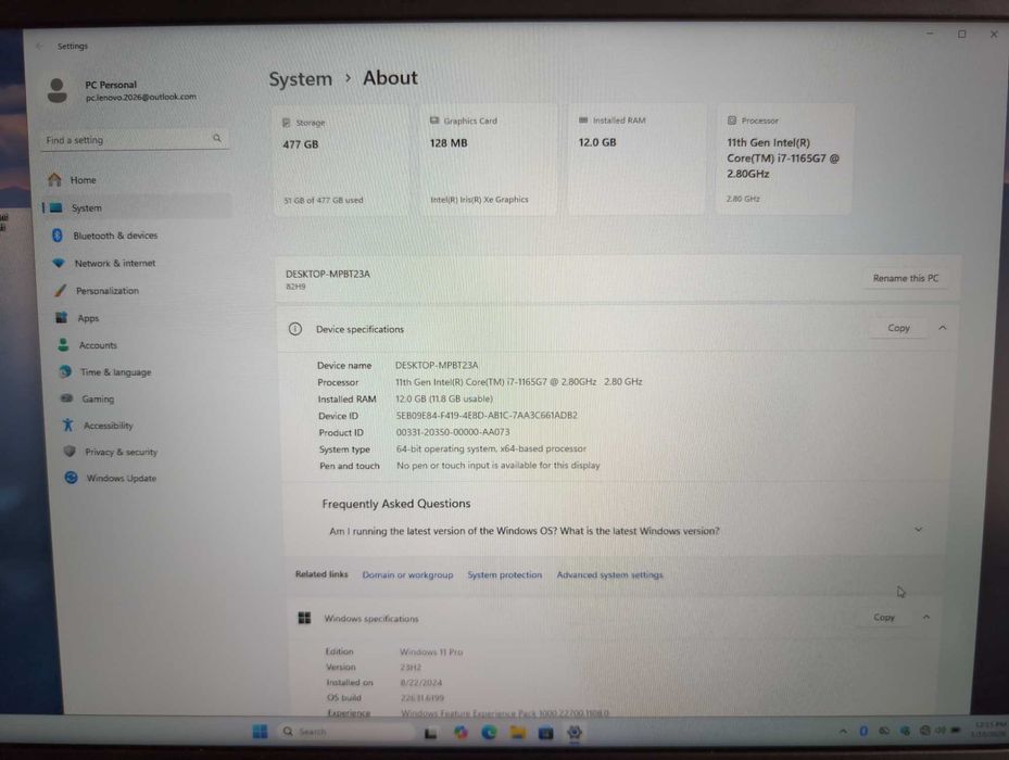Laptop Lenovo IdeaPad 3 17ITL6
