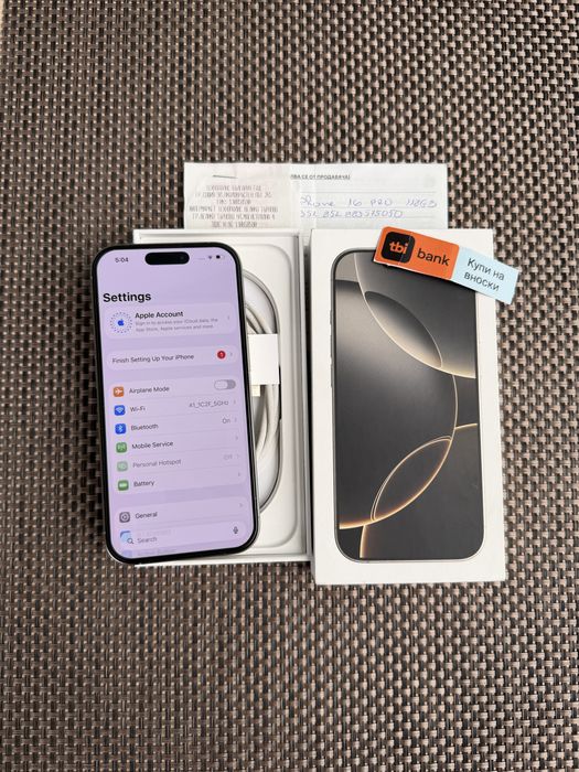 КАТО НОВ!*ЛИЗИНГ* iPhone 16 Pro 128Gb Natural Titanium / 24М ГАРАНЦИЯ