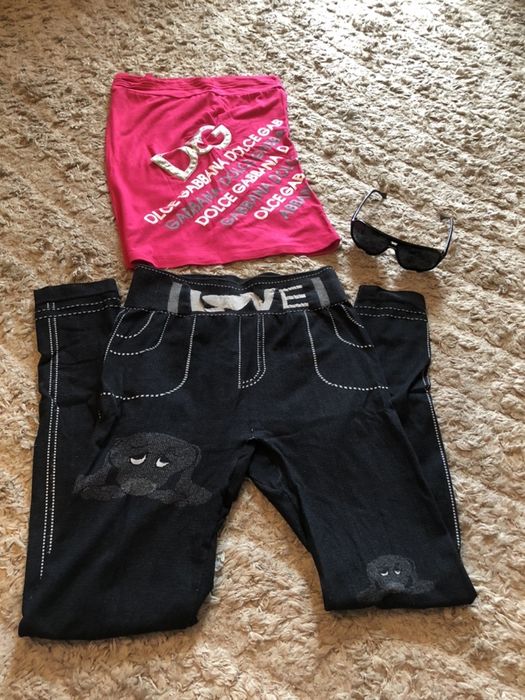 Lot 15 : marimea s - colanti + tricou + ochelari soare transp gratuit