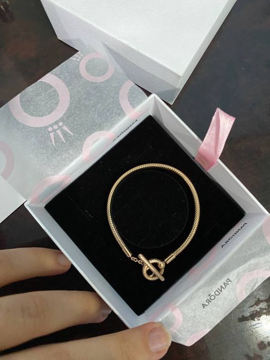 Pandora Rose серебро 925 пробы покрытая 14К золотом