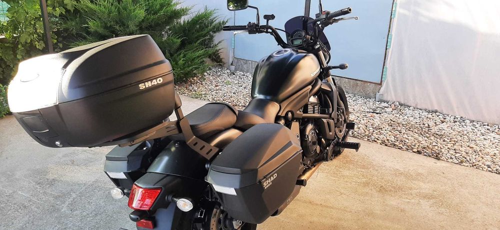 Kawasaki Vulcan S / Evacuare Miller / Top Case + Genti Laterale / Sissy Bar / Parbriz