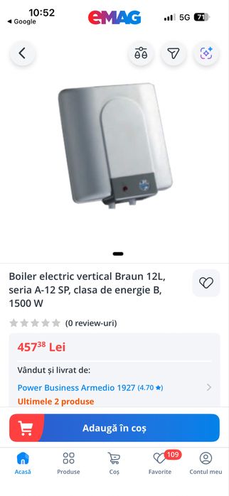 Bolier electric 12L Braun 1500W