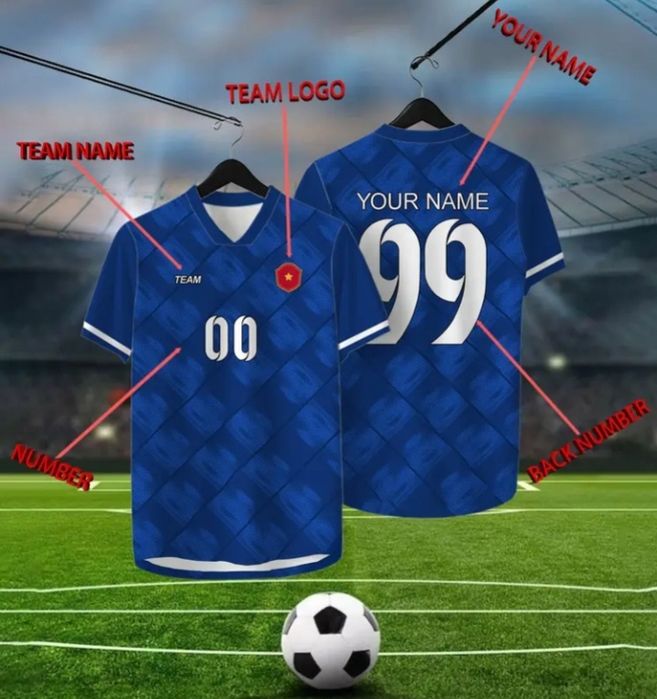 Изработка на персонален футболен екип  с номер и име -различни модели