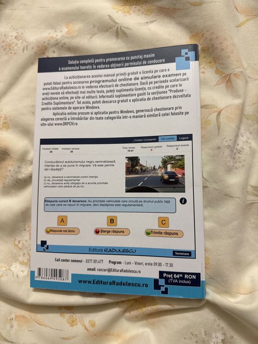 Carte pentru permis categoria B