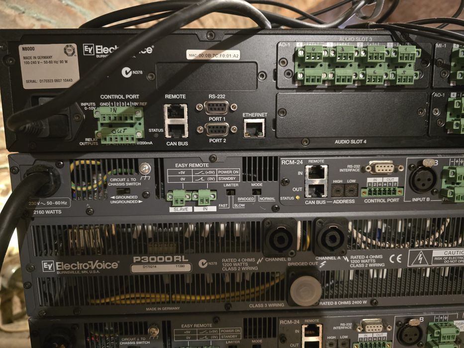 Amp Electrovoice P3000RL/Dynacord Dpa4140/EV NetMax N8000