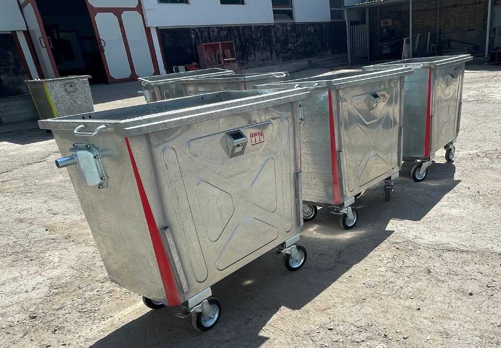 Контейнер металлический оцинкованный, ёмкость 1100 литров