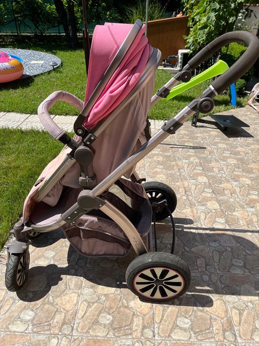 Комбинирана детска количка AURORA Lorelli - Rose&Beige Fashion Girl