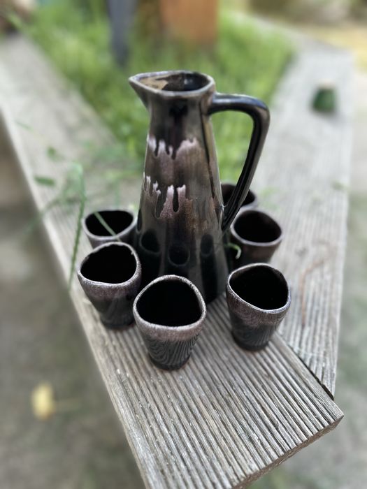 Комплект ретро чашки и каничка