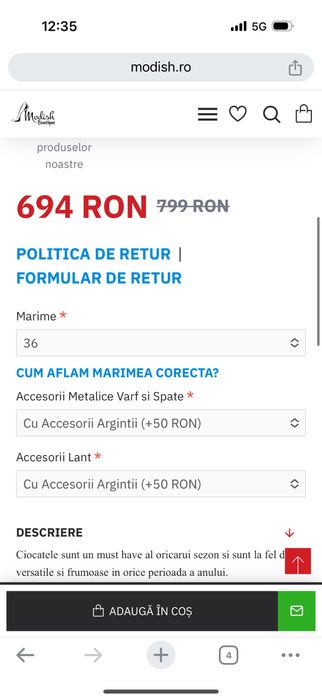 Ciocate piele naturala bej modish lant argintiu detasabil