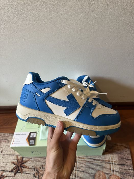 OFF-White Out Of Office OOO Low Tops Blue White