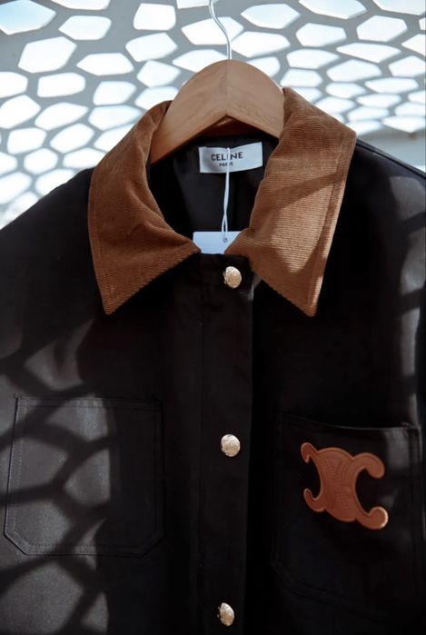 Ново яке в стил Barn / Workwear с акцентно лого и велурена яка – Размер L