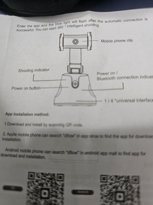 Suport de telefon pentru urmărirea obiectelor la 360° pentru creatori
