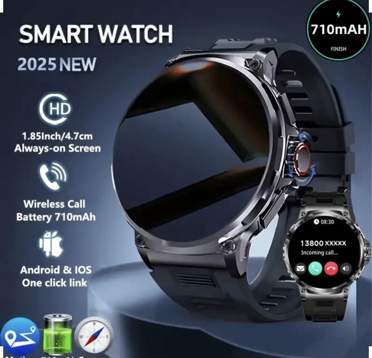 Смарт часовник за приключения + 2 каишки (Стоманена и Гумена)