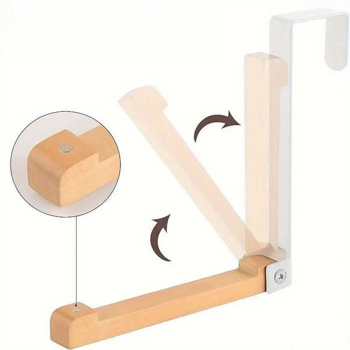 Сгъваема поставка за закачалки над врата