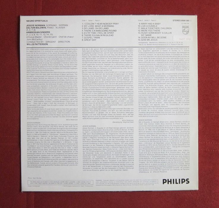 rar vinil Jessye Norman ‎-Negro Spirituals - 1979 Olanda impecabil