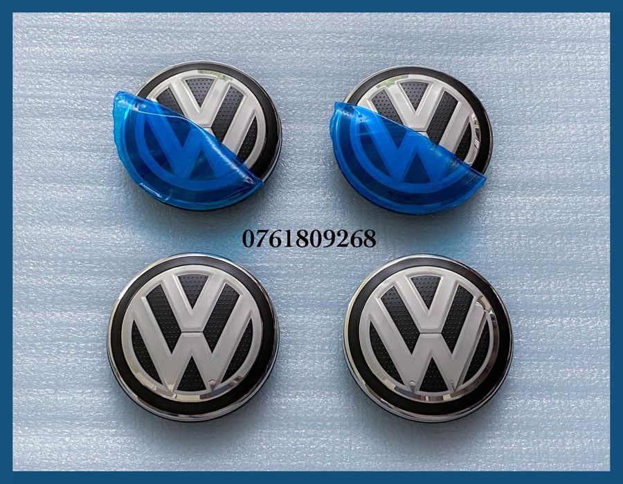 Set 4 capace 65mm 5G0601171 jante aliaj VW Golf Jetta Passat Tiguan