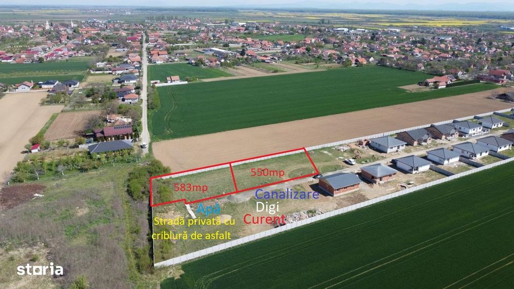 Teren intravilan 583mp| Lazuri | PUZ APROBAT | Proiect  casa parter