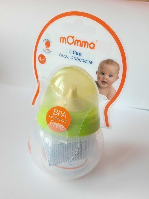 Неразливаща чаша mOmma, без дръжка, червена, оранжева и зелена