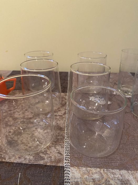 Стъклвни Чаши за вода и алкохол от Соца