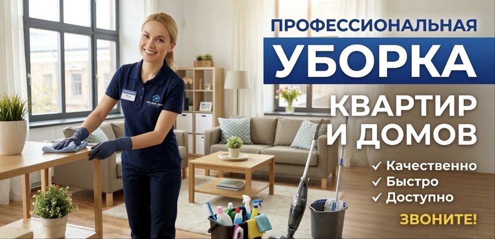 Уборка  квартир и домой