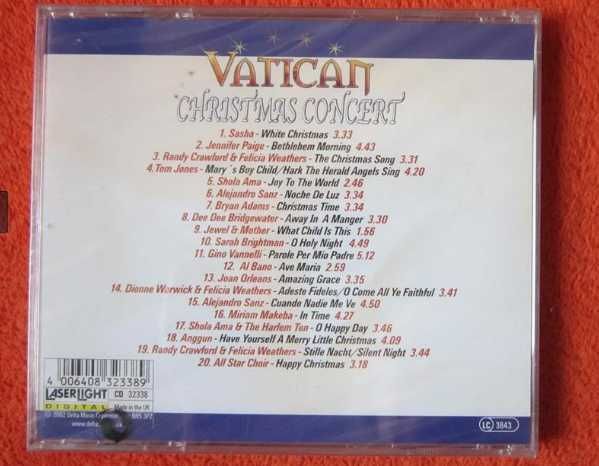 cadou rar  Vatican Concert de Crăciun cd made UK 2002 sigilat