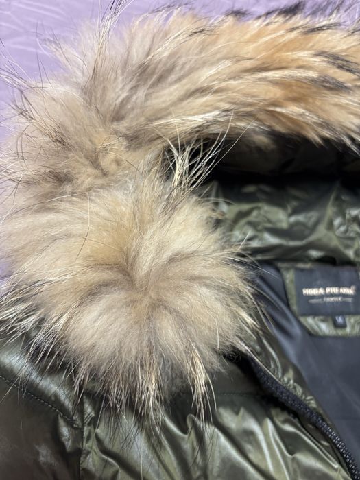 Зимно яке с естествен косъм