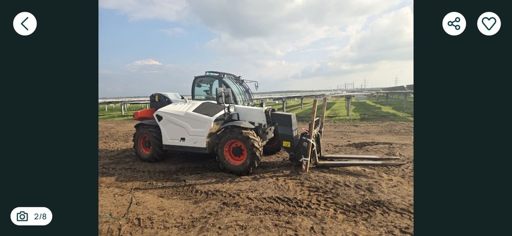 Închiriere Manipulator Telescopic Bobcat 8T | Braț 11m | Ideal Parcuri Fotovoltaice