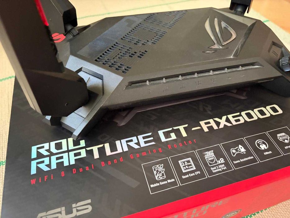 VANDUT - Router Wireless Gaming ASUS ROG Rapture GT-AX6000, Dual-Band, Wi-Fi 6, AiMesh, Triple-Level Game Acceleration