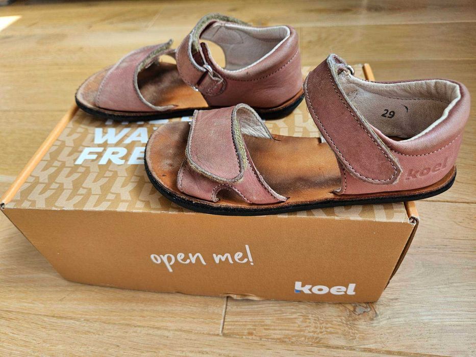 Боси детски сандали Koel Barefoot Amelia Old pink /номер 29/
