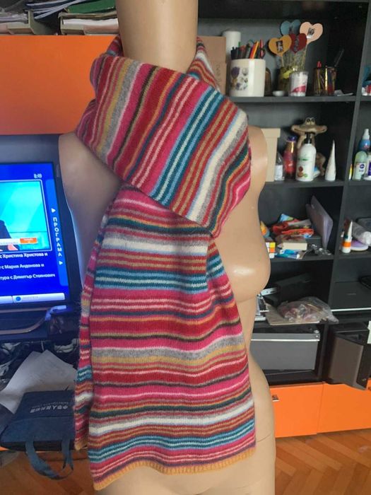 Пъстър шал вълна и ангора