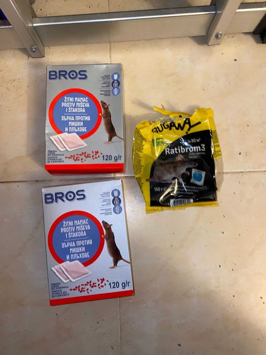 Спешно! Професионална отрова за гризачи –Ratibrom и Bros