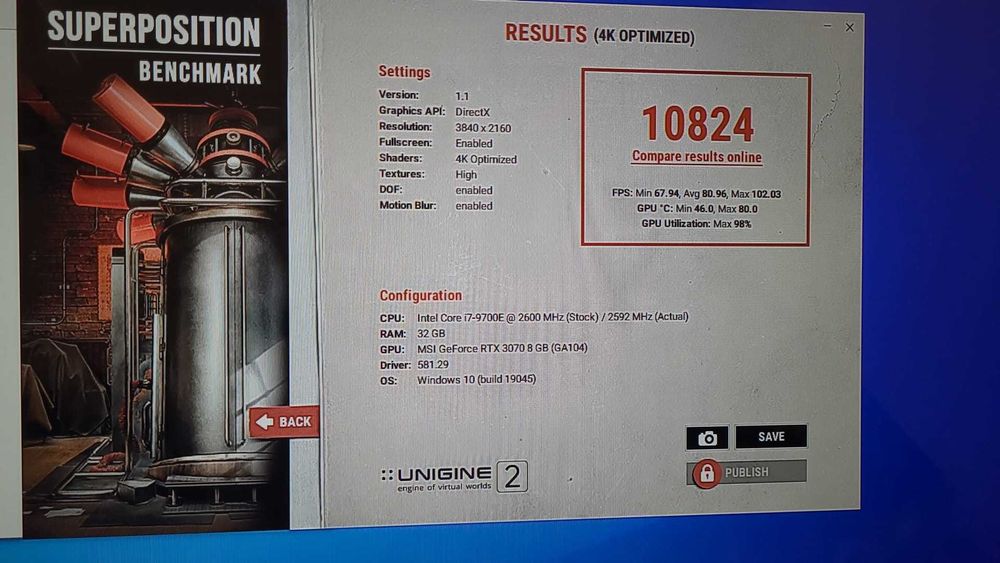 Unitate Gaming cu procesor intel i7 9700 si rtx 3070 , 32 gb ram